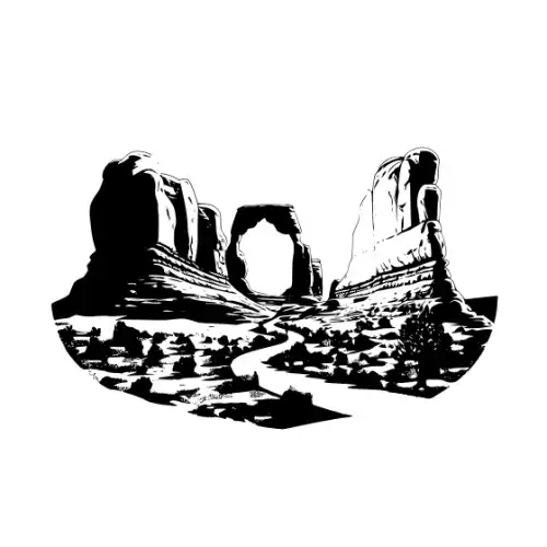 Arches National Park Silhouette SVG Design | SVG Files for Cricut & Print