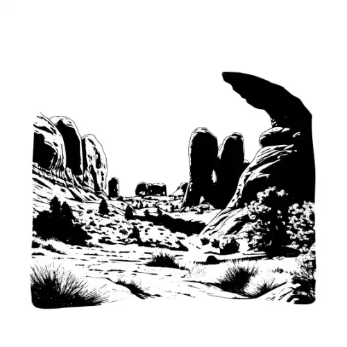 Arches National Park Silhouette SVG Design | SVG Files for Cricut & Print