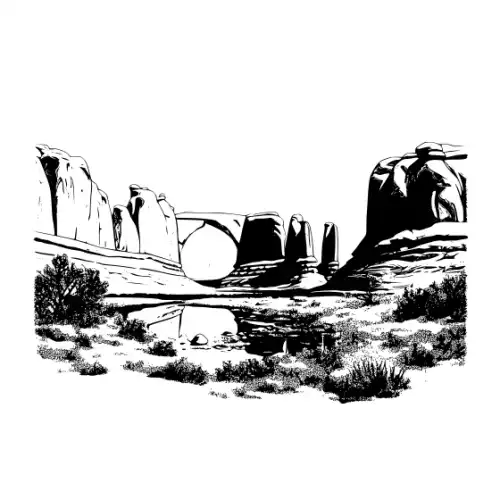 Arches National Park Silhouette SVG Design | SVG Files for Cricut & Print