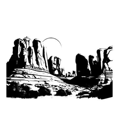 Arches National Park Silhouette SVG Design | SVG Files for Cricut & Print