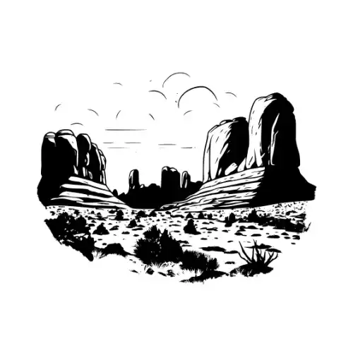 Arches National Park Silhouette SVG Design | SVG Files for Cricut & Print