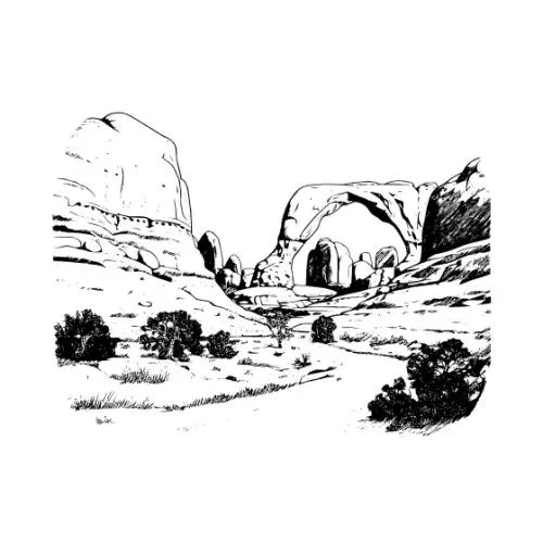 Arches National Park Silhouette SVG Design | SVG Files for Cricut & Print