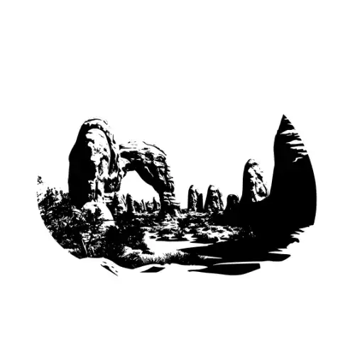 Arches National Park Silhouette SVG Design | SVG Files for Cricut & Print