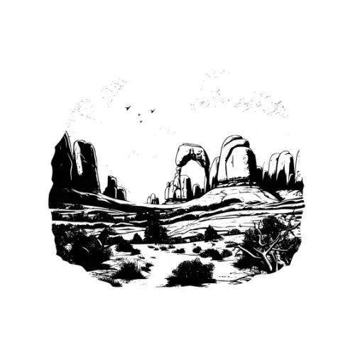 Arches National Park Silhouette SVG Design | SVG Files for Cricut & Print