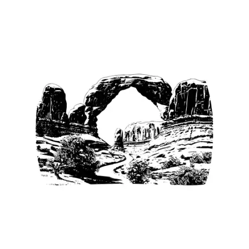 Arches National Park Silhouette SVG Design | SVG Files for Cricut & Print