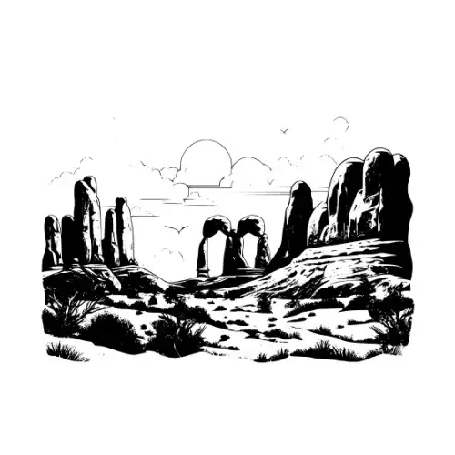 Arches National Park Silhouette SVG Design | SVG Files for Cricut & Print