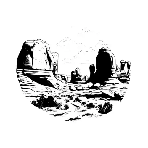 Arches National Park Silhouette SVG Design | SVG Files for Cricut & Print