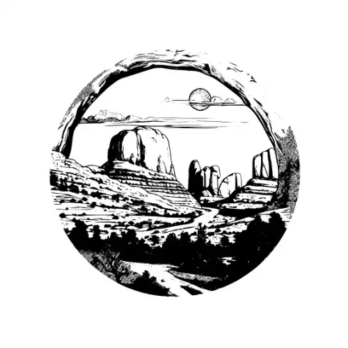 Arches National Park Silhouette SVG Design | SVG Files for Cricut & Print