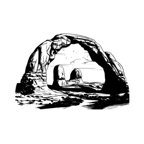 Arches National Park Silhouette SVG Design | SVG Files for Cricut & Print