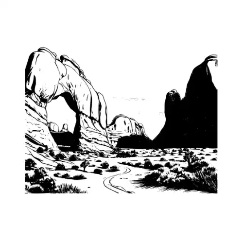 Arches National Park Silhouette SVG Design | SVG Files for Cricut & Print