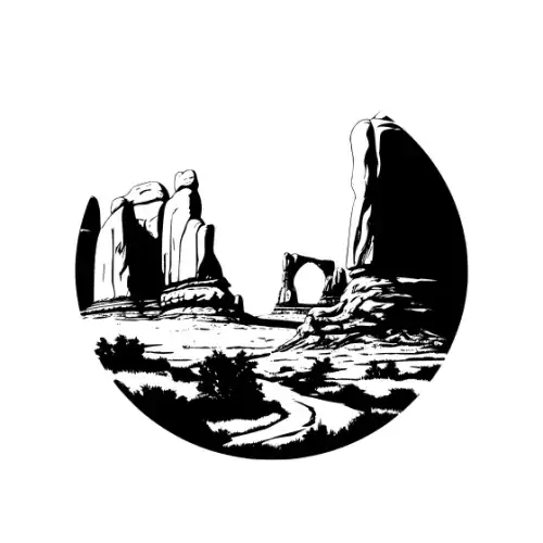 Arches National Park Silhouette SVG Design | SVG Files for Cricut & Print
