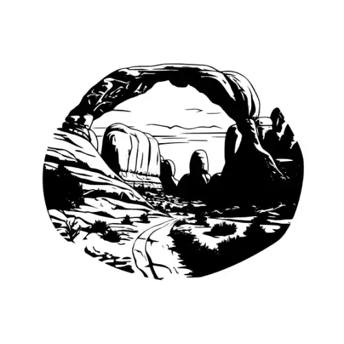 Arches National Park Silhouette SVG Design | SVG Files for Cricut & Print