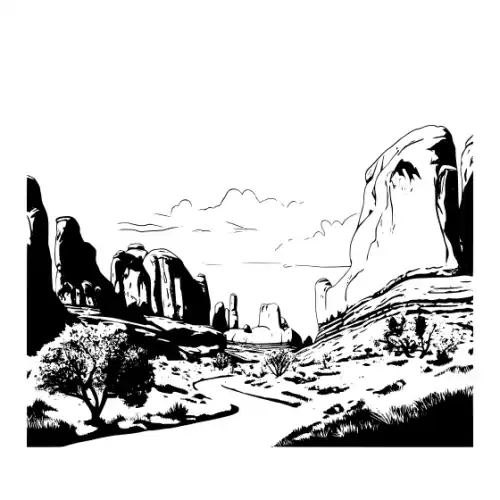 Arches National Park Silhouette SVG Design | SVG Files for Cricut & Print