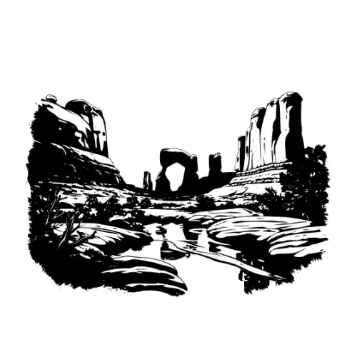 Arches National Park Silhouette SVG Design | SVG Files for Cricut & Print