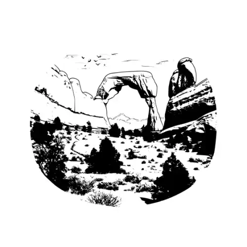 Arches National Park Silhouette SVG Design | SVG Files for Cricut & Print