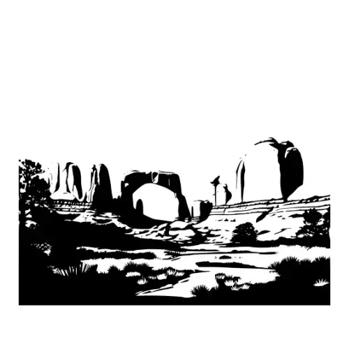 Arches National Park Silhouette SVG Design | SVG Files for Cricut & Print