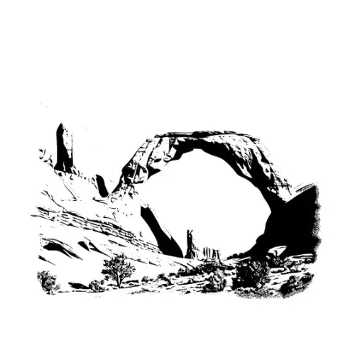 Arches National Park Silhouette SVG Design | SVG Files for Cricut & Print