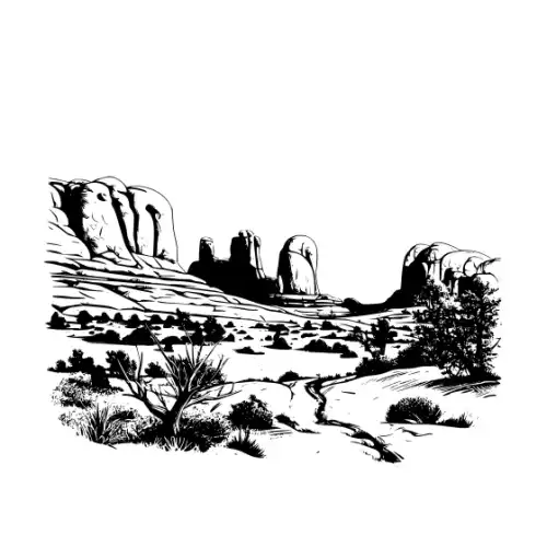 Arches National Park Silhouette SVG Design | SVG Files for Cricut & Print