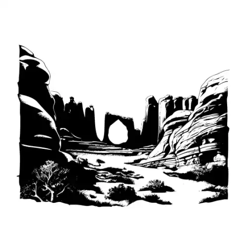 Arches National Park Silhouette SVG Design | SVG Files for Cricut & Print