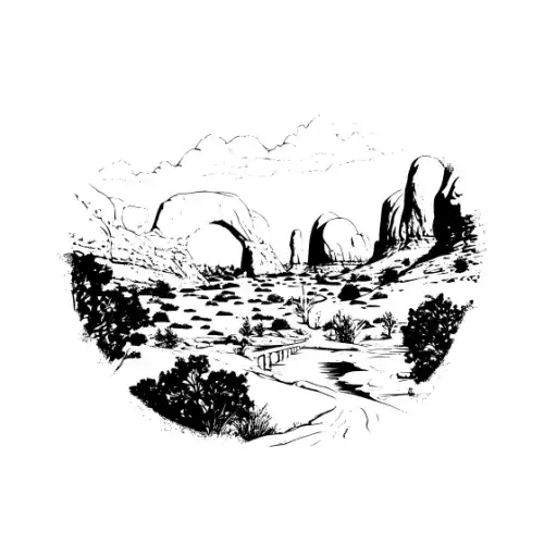 Arches National Park Silhouette SVG Design | SVG Files for Cricut & Print