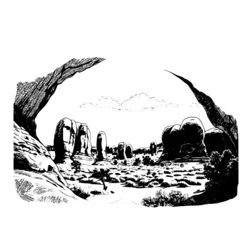 Arches National Park Silhouette SVG Design | SVG Files for Cricut & Print