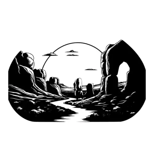 Arches National Park Silhouette SVG Design | SVG Files for Cricut & Print