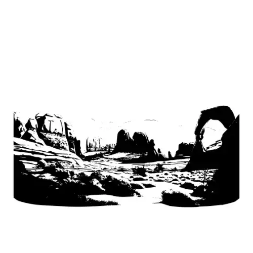 Arches National Park Silhouette SVG Design | SVG Files for Cricut & Print