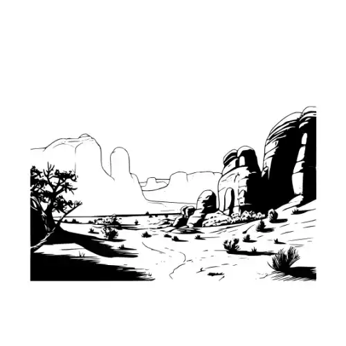 Arches National Park Silhouette SVG Design | SVG Files for Cricut & Print