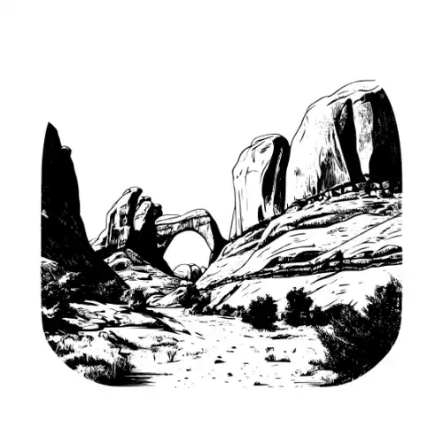 Arches National Park Silhouette SVG Design | SVG Files for Cricut & Print