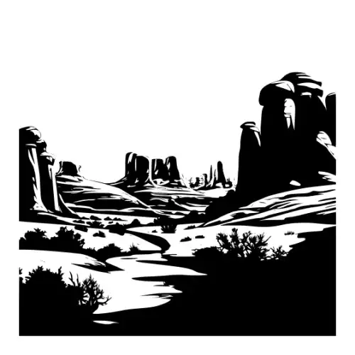 Arches National Park Silhouette SVG Design | SVG Files for Cricut & Print