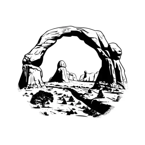 Arches National Park Silhouette SVG Design | SVG Files for Cricut & Print