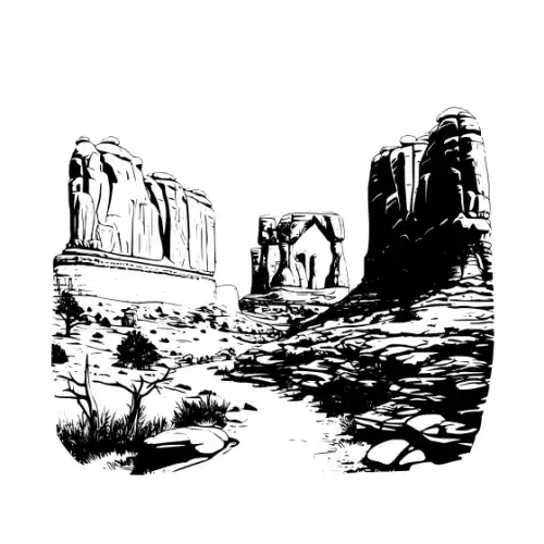 Arches National Park Silhouette SVG Design | SVG Files for Cricut & Print