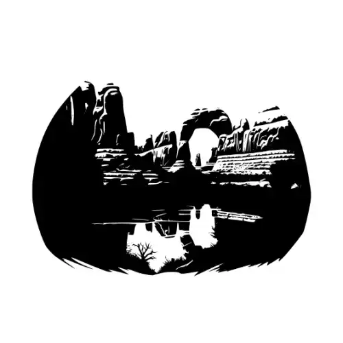 Arches National Park Silhouette SVG Design | SVG Files for Cricut & Print