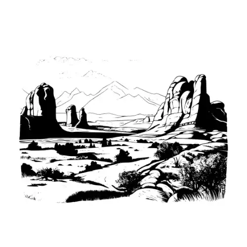 Arches National Park Silhouette SVG Design | SVG Files for Cricut & Print