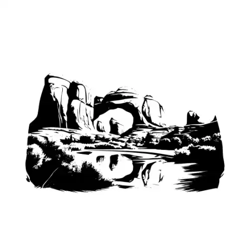 Arches National Park Silhouette SVG Design | SVG Files for Cricut & Print