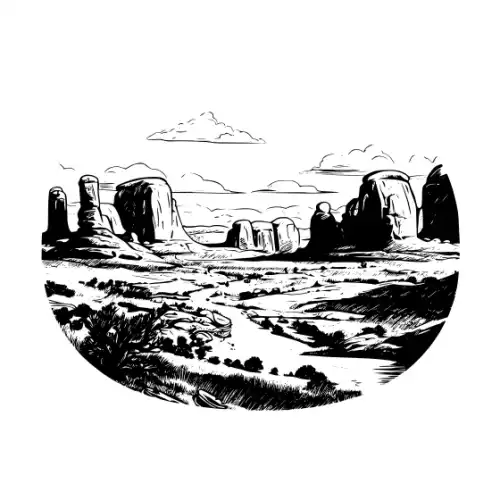 Arches National Park Silhouette SVG Design | SVG Files for Cricut & Print