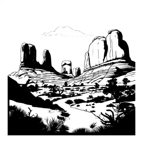 Arches National Park Silhouette SVG Design | SVG Files for Cricut & Print