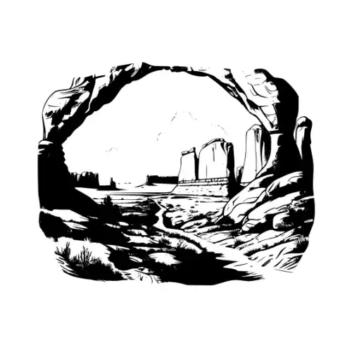Arches National Park Silhouette SVG Design | SVG Files for Cricut & Print