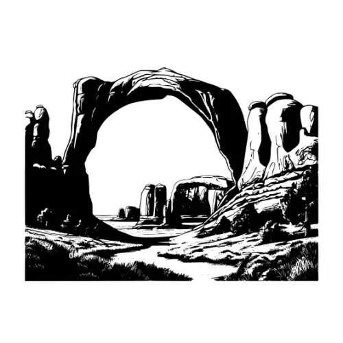 Arches National Park Silhouette SVG Design | SVG Files for Cricut & Print