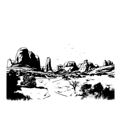 Arches National Park Silhouette SVG Design | SVG Files for Cricut & Print