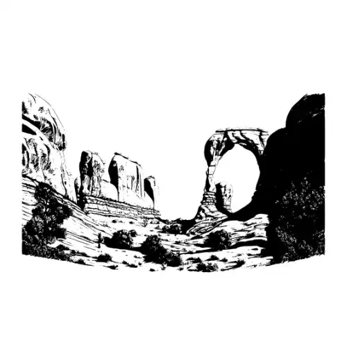 Arches National Park Silhouette SVG Design | SVG Files for Cricut & Print