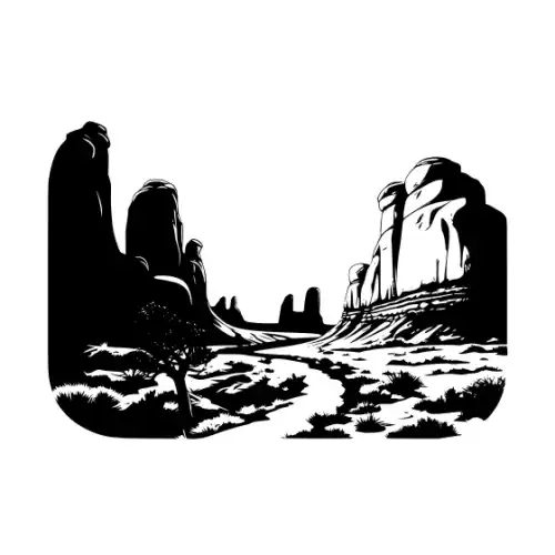 Arches National Park Silhouette SVG Design | SVG Files for Cricut & Print