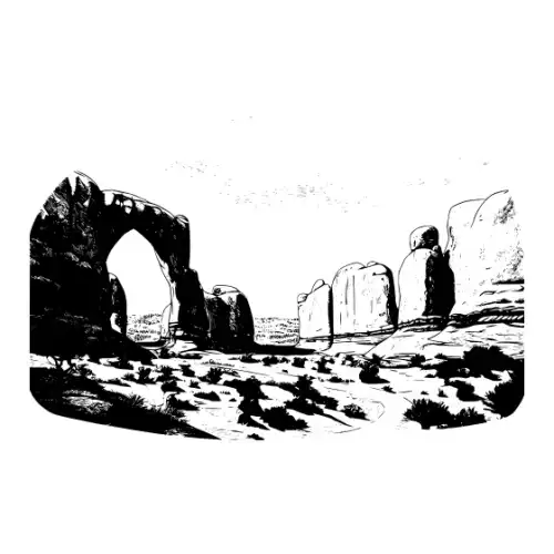 Arches National Park Silhouette SVG Design | SVG Files for Cricut & Print