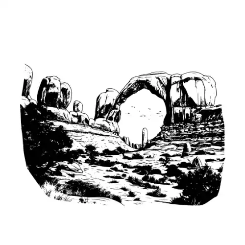 Arches National Park Silhouette SVG Design | SVG Files for Cricut & Print