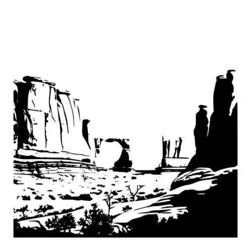 Arches National Park Silhouette SVG Design | SVG Files for Cricut & Print
