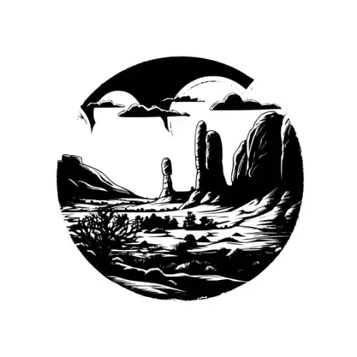 Arches National Park Silhouette SVG Design | SVG Files for Cricut & Print