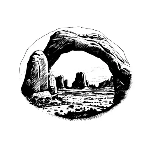 Arches National Park Silhouette SVG Design | SVG Files for Cricut & Print