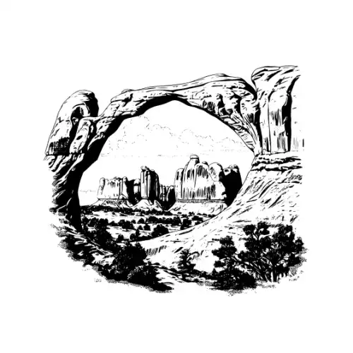 Arches National Park Silhouette SVG Design | SVG Files for Cricut & Print
