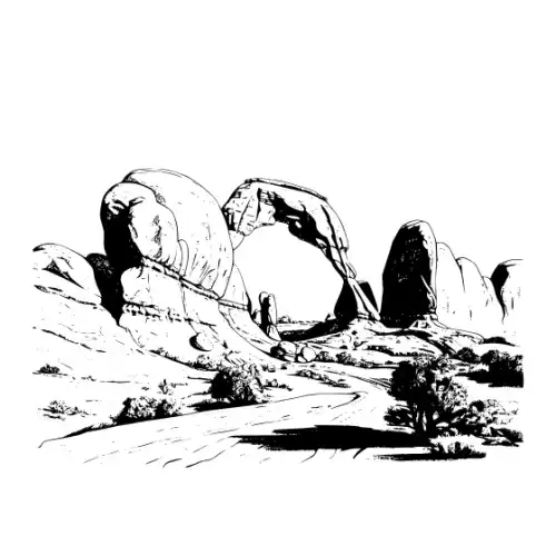 Arches National Park Silhouette SVG Design | SVG Files for Cricut & Print