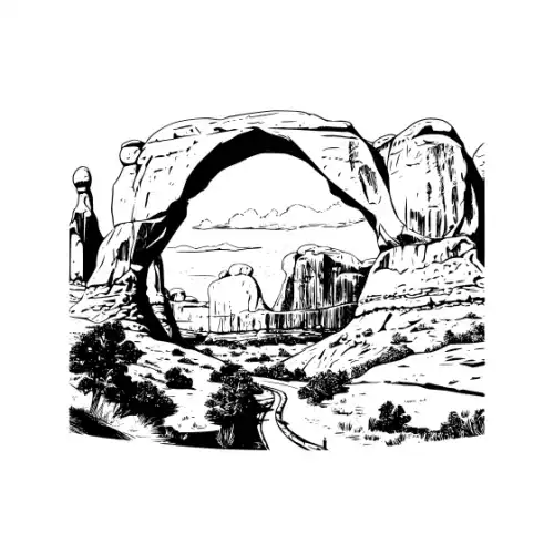 Arches National Park Silhouette SVG Design | SVG Files for Cricut & Print